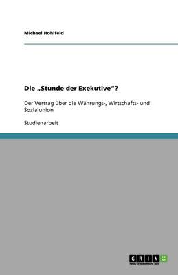 Book cover for Die "Stunde Der Exekutive?