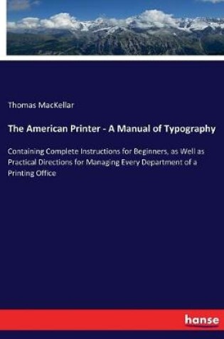 Cover of The American Printer - A Manual of Typography