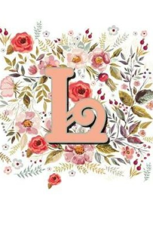 Cover of L Monogram Letter Floral Wreath Notebook