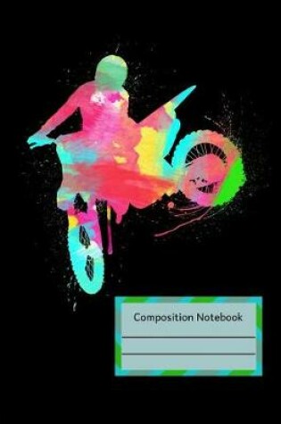 Cover of Motocross Dirt Bike Rider Watercolor Notebook