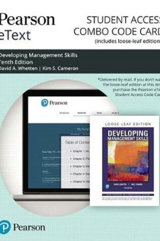 Cover of Pearson Etext for Developing Management Skills -- Combo Access Card