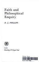 Book cover for Faith and Philosophical Enquiry