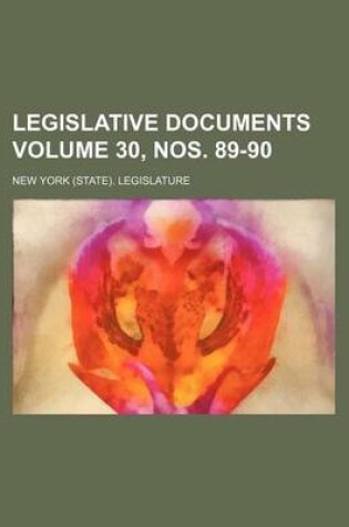 Cover of Legislative Documents Volume 30, Nos. 89-90