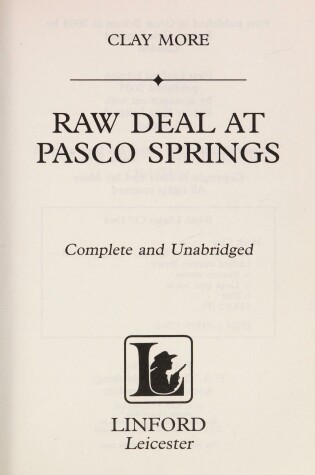 Cover of Raw Deal At Pasco Springs