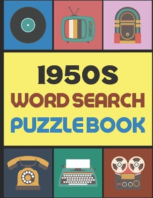 Book cover for 1950s Word Search Puzzle Book