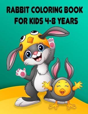 Book cover for Rabbit Coloring Book for Kids 4-8 Years