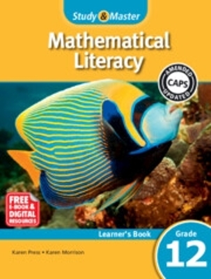 Cover of Study & Master Mathematical Literacy Learner's Book Grade 12 English