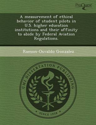 Book cover for A Measurement of Ethical Behavior of Student Pilots in U.S