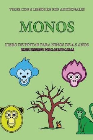 Cover of Libro de pintar para niños de 4-5 años (Monos)