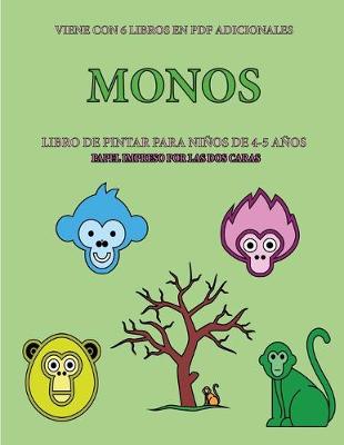 Cover of Libro de pintar para niños de 4-5 años (Monos)