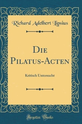 Cover of Die Pilatus-Acten