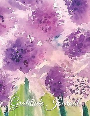 Book cover for Gratitude Journal - Watercolor Painting of Allium (Ornamental Onion)