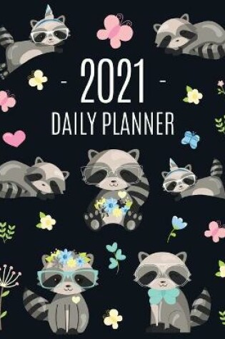 Cover of Raccoon Daily Planner 2021