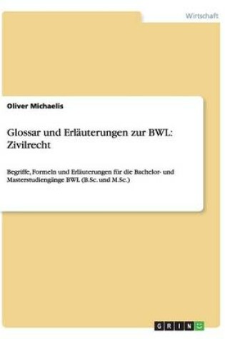 Cover of Glossar und Erlauterungen zur BWL