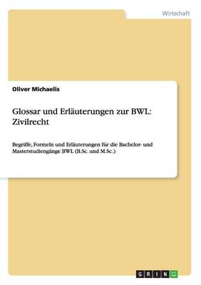 Book cover for Glossar und Erlauterungen zur BWL