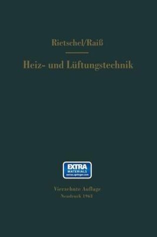 Cover of H. Rietschels Lehrbuch der Heiz- und Lüftungstechnik