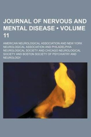 Cover of Journal of Nervous and Mental Disease (Volume 11)