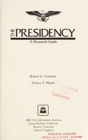 Book cover for The Presidency
