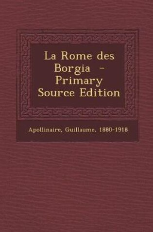 Cover of La Rome Des Borgia