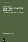 Book cover for Ecrits de Jeunesse 1816-1828