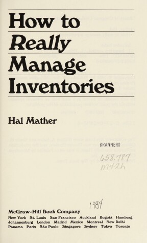 Book cover for How to Really Manage Inventories