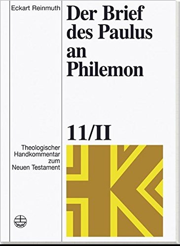 Cover of Der Brief Des Paulus an Philemon