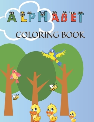 Book cover for Alphabet coloring and tracing pages