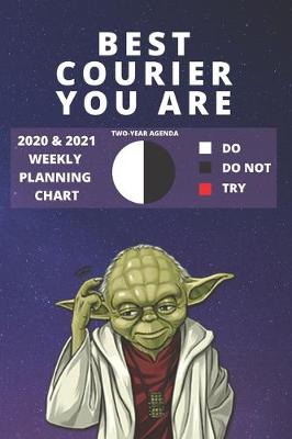 Book cover for 2020 & 2021 Two-Year Weekly Planner For The Best Courier Gift - Funny Yoda Quote Appointment Book - Two Year Agenda Notebook