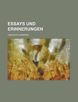 Book cover for Essays Und Erinnerungen