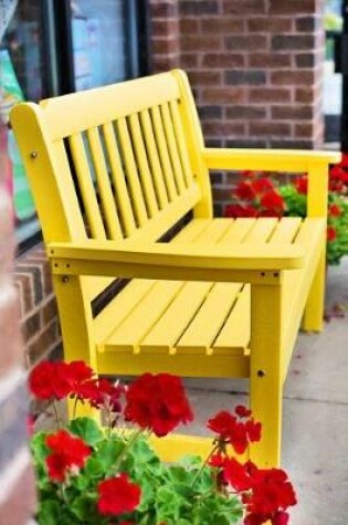 Cover of Yellow Bench with Red Flowers in a Planter Journal