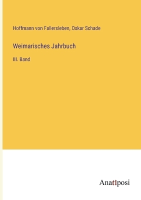 Book cover for Weimarisches Jahrbuch