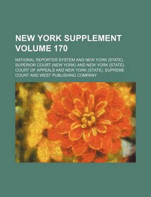 Book cover for New York Supplement Volume 170