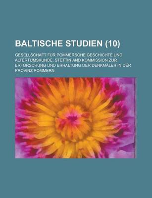 Book cover for Baltische Studien (10)