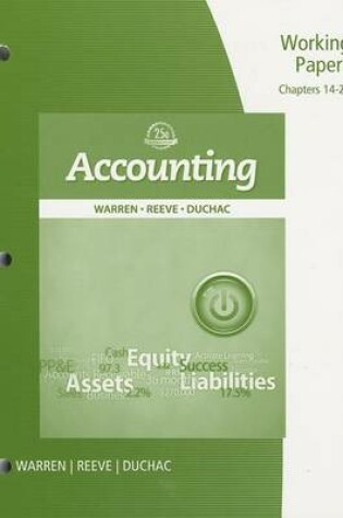 Cover of Working Papers, Chapter 14-26 for Warren/Reeve/Duchac's Accounting, 25th