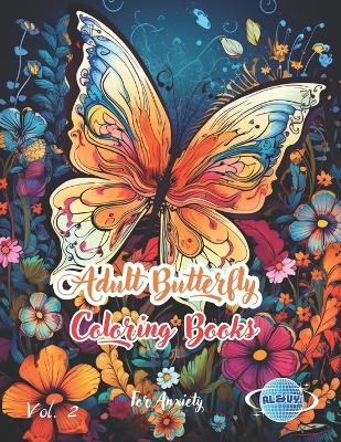 Book cover for Adult Butterfly Coloring Books for Anxiety