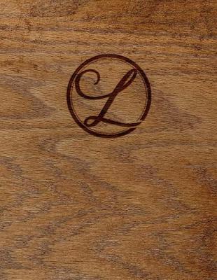 Book cover for Wood Burned Monogram Creative Journal - L