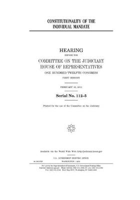 Book cover for Constitutionality of the individual mandate