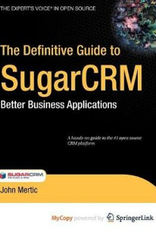 Cover of The Definitive Guide to Sugarcrm