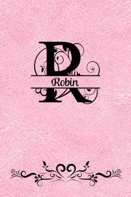 Book cover for Split Letter Personalized Name Journal - Robin