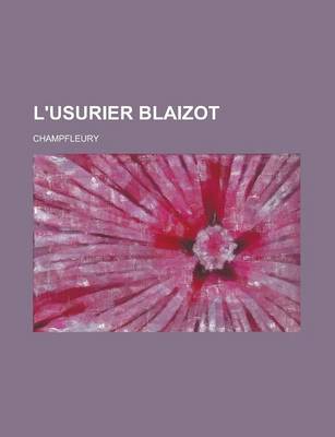 Book cover for L'Usurier Blaizot