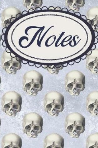 Cover of Gothic Skulls Navy Composition Book