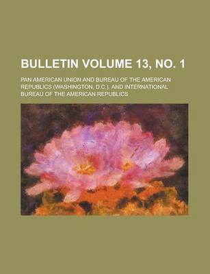 Book cover for Bulletin Volume 13, No. 1