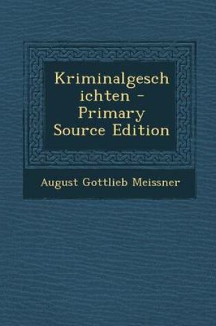 Cover of Kriminalgeschichten