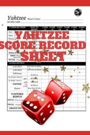 Cover of Yahtzee Score Record Sheet