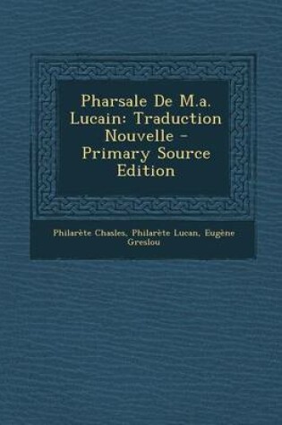 Cover of Pharsale de M.A. Lucain