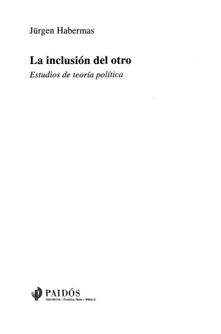 Cover of La Inclusion del Otro
