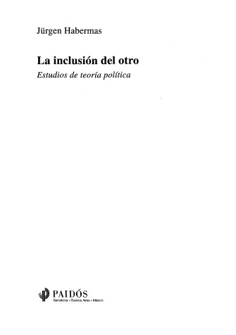 Book cover for La Inclusion del Otro