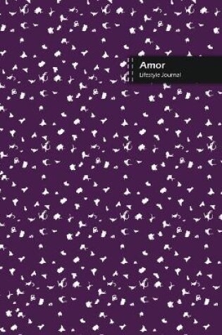 Cover of Amor Lifestyle Journal, Blank Write-in Notebook, Dotted Lines, Wide Ruled, Size (A5) 6 x 9 In (Purple)