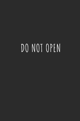 Book cover for Do Not Open