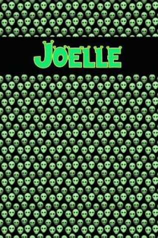 Cover of 120 Page Handwriting Practice Book with Green Alien Cover Joelle